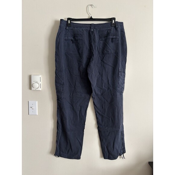 Sundance Cargo Pants XXL Sz 16 Blue Pockets Bohemian Summer‎ Coastal Lightweight - Picture 4 of 5